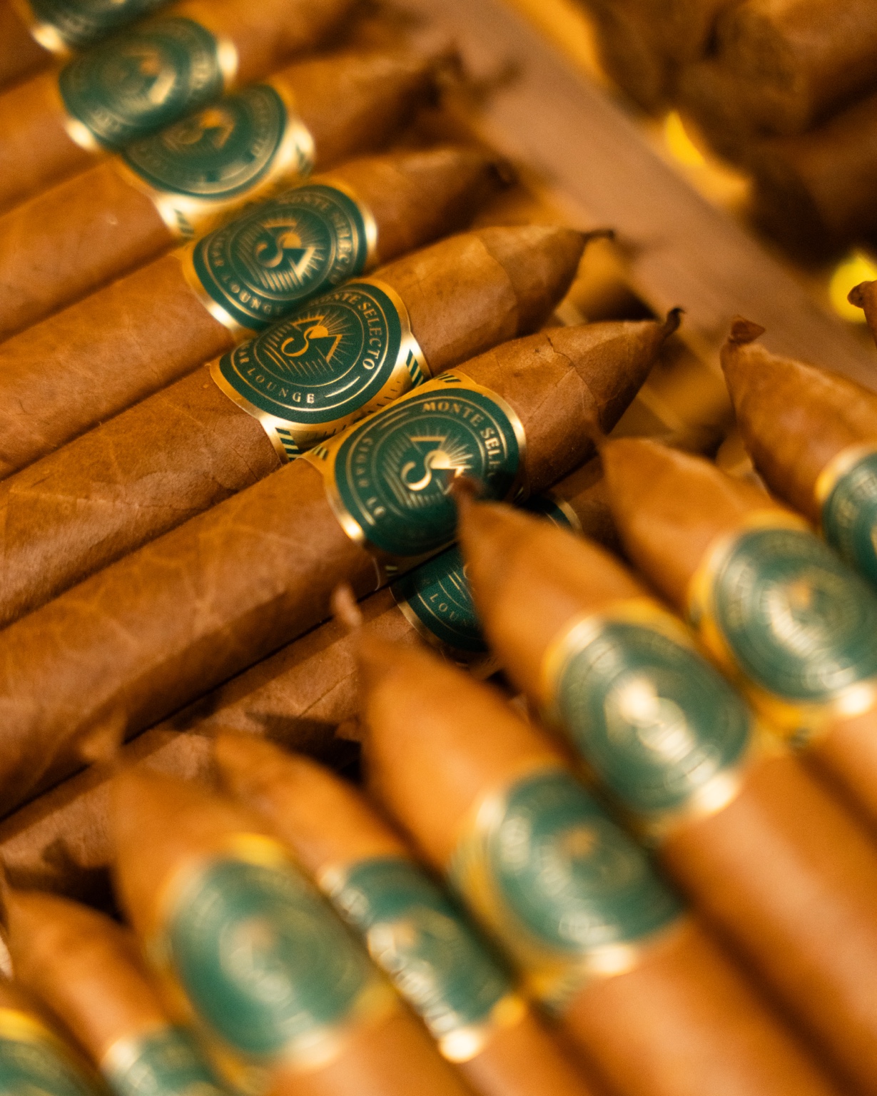 Detalle de los tabacos con anillas de Monte Selecto